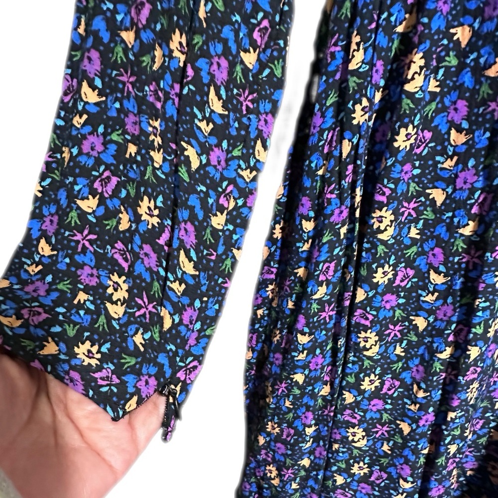 ZARA Shoulder ZARA BLUE FLORAL PRINTED Floral Print - Picture 4 of 15